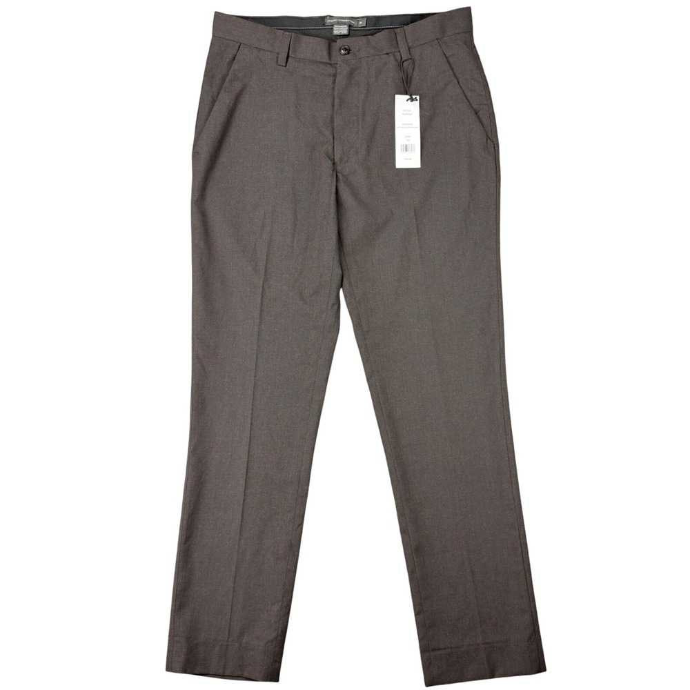 NEW French Connection Men's W32 L31 DK Chocolate Brown Trousers Dress Work Pants